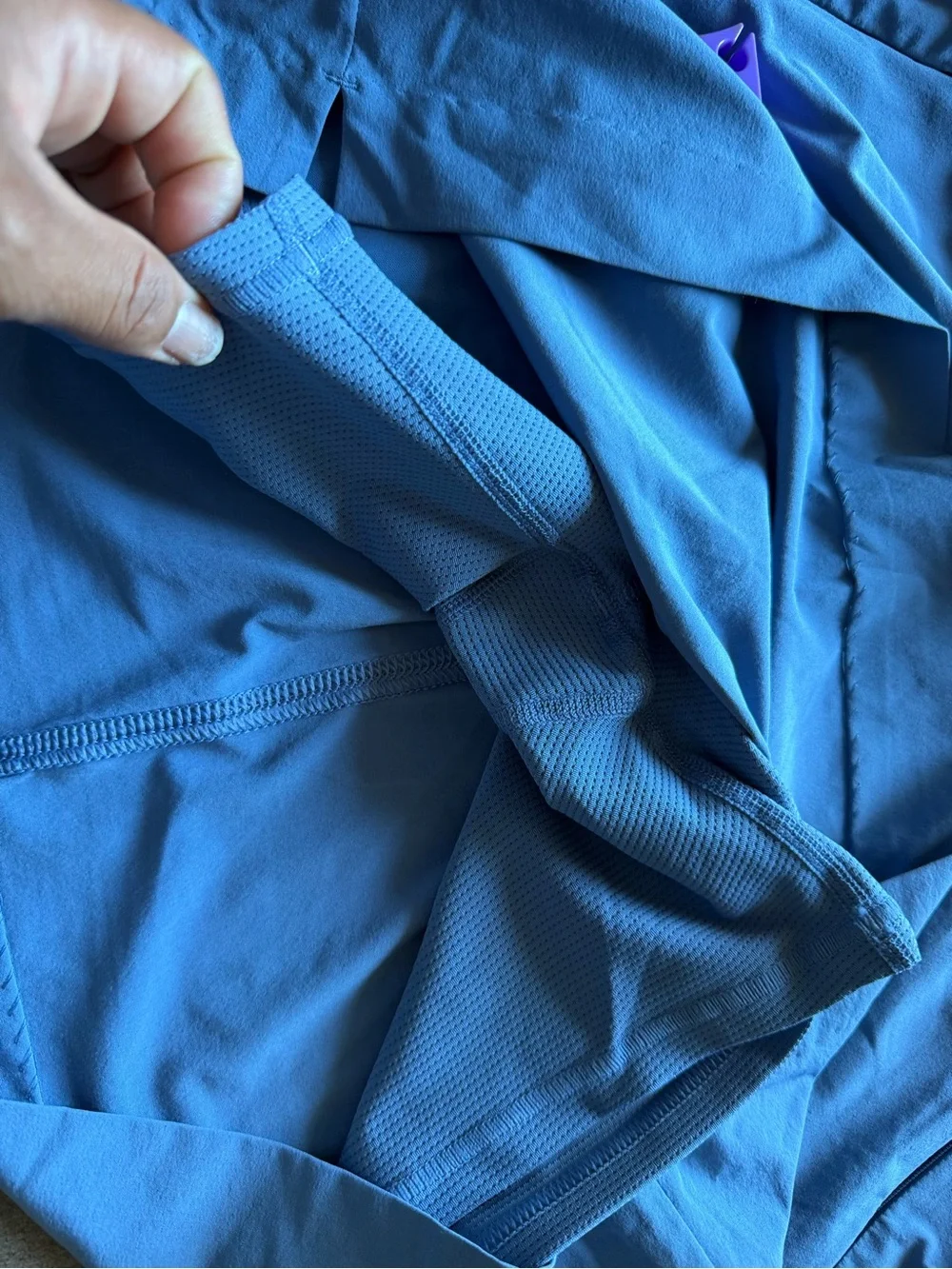 Athleta Light Blue Athletic Skort with Zip Pockets - Picture 5 of 16